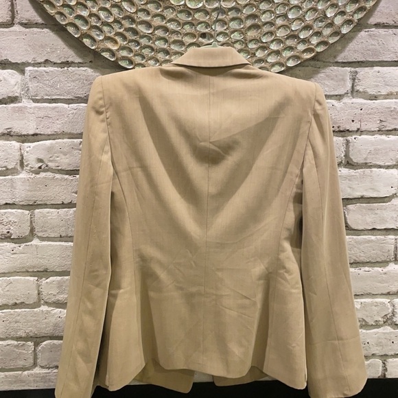 Armani Collezioni Vintage Beige Virgin Wool Blazer - Picture 7 of 9